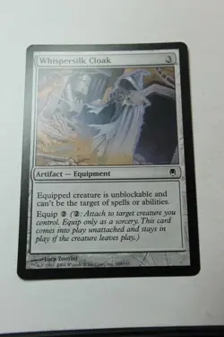 MTG Whispersilk Cloak x1- -Darksteel-Lightly Played - Image 1