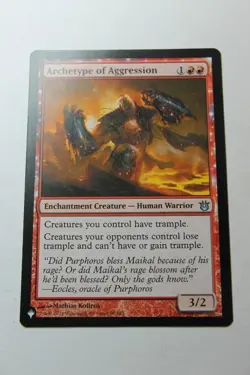 MTG Archetype of Aggression x1- -The List-Lightly Played - Image 1