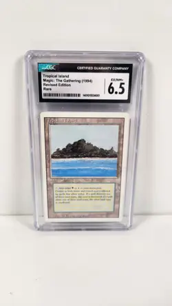1994 MTG Magic The Gathering Tropical Island Revised TCG Dual Land CGC 6.5 Grade - Image 1