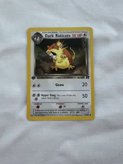 Pokemon 2000 Dark Raticate Team Rocket 1st Edition NM-MINT WOTC 51/82 vintage - Image 1