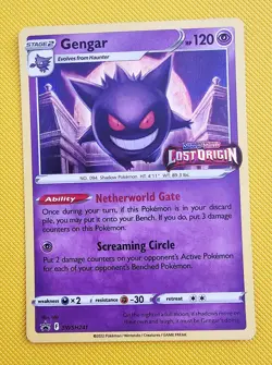 Pokemon Gengar SWSH241 Lost Origin Prerelease Holo Black Star Promo NM - Image 1