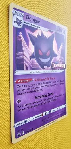 Pokemon Gengar SWSH241 Lost Origin Prerelease Holo Black Star Promo NM - Image 3