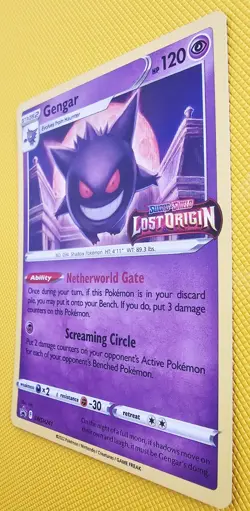 Pokemon Gengar SWSH241 Lost Origin Prerelease Holo Black Star Promo NM - Image 4