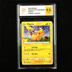 TQG 9.5 MINT+ 2020 Pokemon ENG Pikachu SWSH039 Promo - Image 1