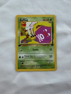 Pokemon 2000 Koffing Team Rocket 1st Edition NM retro Wizards of the Coast 58/82 - Image 1