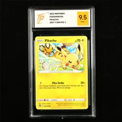 TQG 9.5 MINT+ 2022 Pokemon ENG Pikachu 049/195 C - Image 1