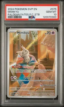 2024 POKEMON SVP EN-SV BLACK STAR PROMO #075 MIMIKYU PSA 10 - Image 1