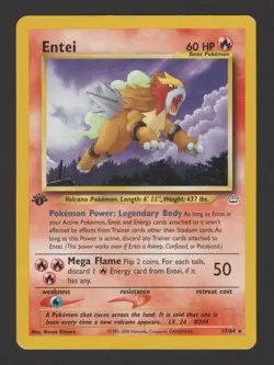 Entei Neo Revelation 1st Edition 17/64 ENG – Pokemon Card Rare - Image 1