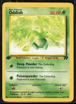 Oddish 63/82 1st Edition Team Rocket Common Vintage WOTC Pokemon TCG NM - Image 1