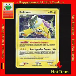Raikou - Pokemon Karte TCG 16/132 Rare Holo Ratselhafte Wunder /Y37 - Image 1