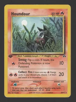 Houndour Neo Discovery 1st Edition 24/75 ENG – Pokemon Card Rare - Image 1