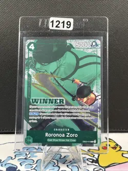 Roronoa Zoro WINNER 2025 Promo ALT ART EB02-019 Foil Rare ONE PIECE TCG (1219) - Image 1