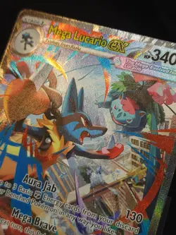 Mega Lucario ex 179/132 Special Illustration Rare SIR Pokemon Card NM - Image 3