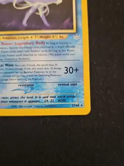 Pokemon TCG Suicune Neo Revelation Unlimited Rare Card 27/64 LP Condition - Image 5