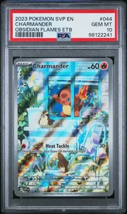 Pokemon Scarlet & Violet Obsidian Flames Charmander ETB Promo Card 044 PSA 10 - Image 1