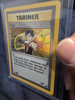 Pokemon TCG Koga 1st Edition Trainer Card 2000 Gym Challenge Holo Rare 19/132 NM - Image 2