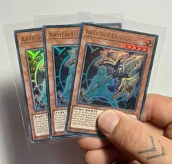 x3 Artifact Lancea RA01-EN006 (NM) Ultra Rare 1st Edition Yu-Gi-Oh! TCG Card - Image 3