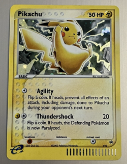 Pikachu 012 2003 Black Star Promo Holo EX Series Collector's Tin Pokemon Card LP - Image 1