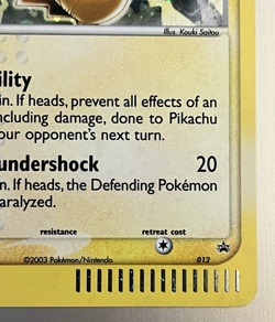 Pikachu 012 2003 Black Star Promo Holo EX Series Collector's Tin Pokemon Card LP - Image 4