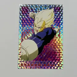 Dragon Ball Z DBZ 1989 Trading Card Bird Studio Series 2 Holo Prism #70 Vegeta - Image 1
