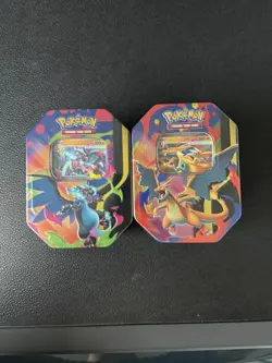 Pokemon Mega Charizard X&Y Set of 2 Tins Sealed Brand New - Image 1