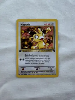 Pokemon 2000 Meowth Team Rocket 1st Edition NM-MINT Wizards of the Coast 62/82 - Image 1