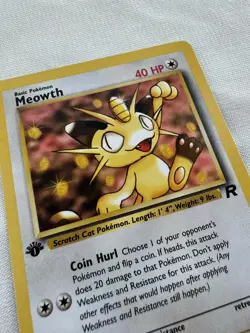 Pokemon 2000 Meowth Team Rocket 1st Edition NM-MINT Wizards of the Coast 62/82 - Image 3