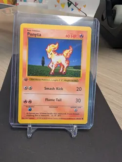 Pokemon Ponyta 1st edition base set 60/102 NM WOTC Rare Vintage 1999 Shadowless - Image 3