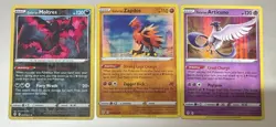 POKEMON TCG GALARIAN ZAPDOS ARTICUNO & MOLTRES EVOLING SKIES SET ENGLISH MINT - Image 1
