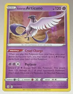 POKEMON TCG GALARIAN ZAPDOS ARTICUNO & MOLTRES EVOLING SKIES SET ENGLISH MINT - Image 2