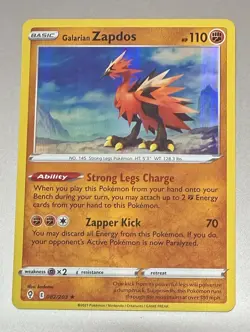 POKEMON TCG GALARIAN ZAPDOS ARTICUNO & MOLTRES EVOLING SKIES SET ENGLISH MINT - Image 4