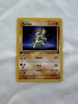 Pokemon 2000 Machop Team Rocket 1st Edition NM-MINT Wizards of the Coast 59/82 - Image 1