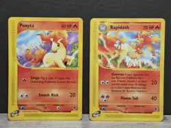 Rapidash 62/165 Ponyta 124/165 Rare Expedition Base Set 2002 Pokemon - Image 1