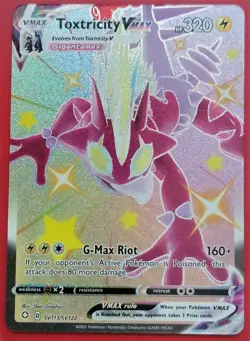 Toxtricity VMAX - SV113/SV122 - Pokemon Shining Fates Sword Shield Shiny Rare NM - Image 1