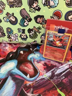 Pokemon Emboar 26/149 Boundaries Crossed Holo NM - Image 1