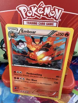 Pokemon Emboar 26/149 Boundaries Crossed Holo NM - Image 2