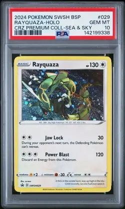 2024 POKEMON SWSH BLACK STAR PROMO #029 RAYQUAZA-HOLO PSA 10 - Image 2