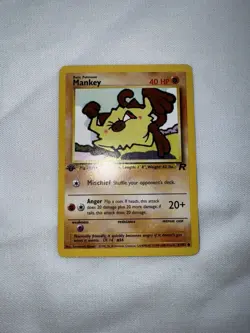 Pokemon 2000 Mankey Team Rocket 1st Edition NM-MINT Wizards of the Coast 61/82 - Image 4