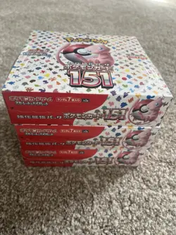 Pokemon 151 Japanese Booster Box 3x Factory Sealed w/ Shrink Wrap - Image 3