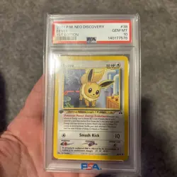 2001 POKEMON NEO DISCOVERY 1ST ED #38 EEVEE PSA 10 - Image 2