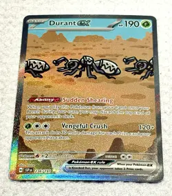 Pokemon TCG Durant ex 236/191 Sv08: Surging Sparks Illustration Rare Holo NM - Image 3