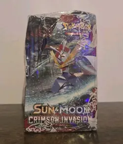 Pokemon Sun and Moon Crimson Invasion Booster Box Sealed ***box damage*** 820650812491 - Image 3
