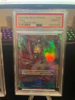 PSA 10 Sanji Alt Art OP06 - 119 2024 One Piece EN GEM MT 10 – Pair (2 Slabs) - Image 2