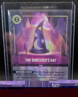 Disney Lorcana The Sorcerer's Hat Foil Item Card 210/204 Standard English - Image 1