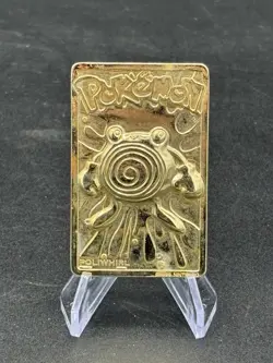 1999 Burger King Pokemon Poliwhirl 23K Gold Plated Trading Card Only - Image 1