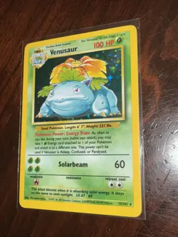 Pokemon Collectable Cards, Venusaur, HOLO, 15/102, Basic Set, 1998 - Image 2