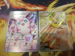 Pokemon Illustration Rare 2 Card Lot: Phantasmal: Wigglytuff 105 & Yamper 099 - Image 1