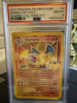 PSA 8 Charizard Celebrations Classic Collection Holo Pokemon Card 4/102 - Image 1