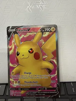 Pokemon Pikachu V Full Art Ultra Rare 170/185 Vivid Voltage Holo 190 HP Card - Image 1