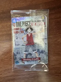 Bandai Namco One Piece CCG Monkey D. Luffy US Voyage Promo P-055 Character Card - Image 1